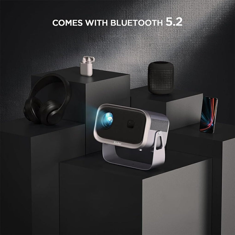 Mini proiettore portatile Smart Home Theater, Android 4K HD Version, Same Screen Version For Mobile Phone