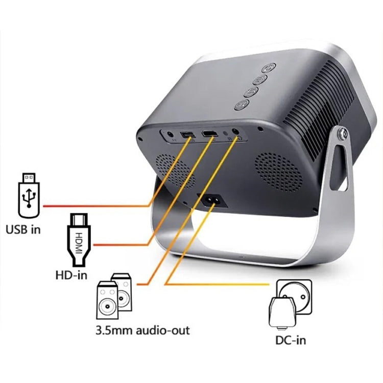Mini proiettore portatile Smart Home Theater, Android 4K HD Version, Same Screen Version For Mobile Phone