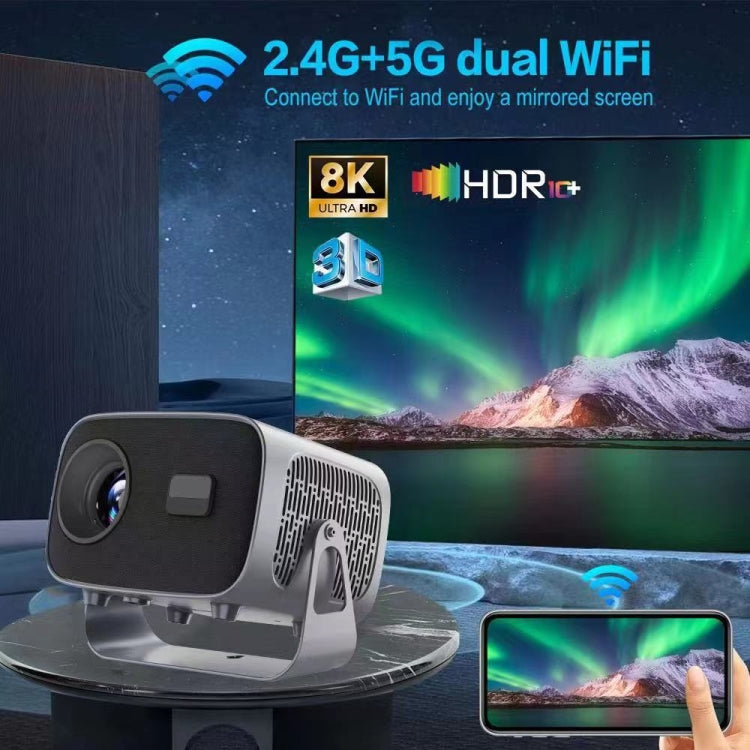 Proiettore portatile Android intelligente 4K, US Plug, UK Plug, EU Plug, AU Plug