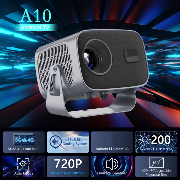 Proiettore portatile Android intelligente 4K, US Plug, UK Plug, EU Plug, AU Plug