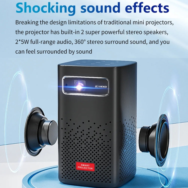 Proiettore musicale domestico 4K HD portatile per esterni TOUMEI C900 con batteria integrata, US Plug, EU Plug, UK Plug