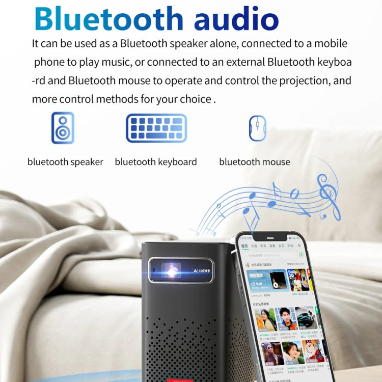 Proiettore musicale domestico 4K HD portatile per esterni TOUMEI C900 con batteria integrata, US Plug, EU Plug, UK Plug