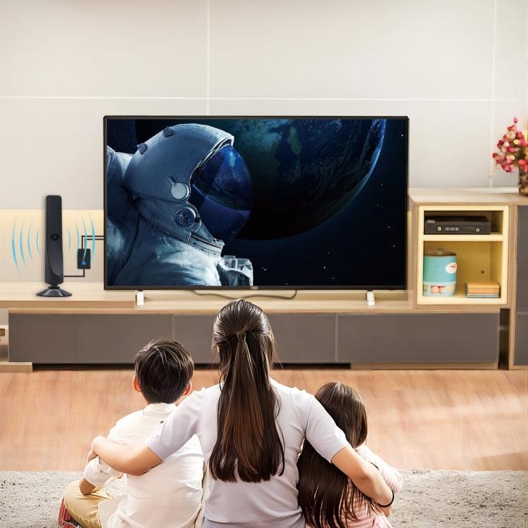 Antenna TV digitale interna 4K 1080P per canali locali, portata 50 miglia con amplificatore di segnale, 50 Miles 20dBi HDTV-T2