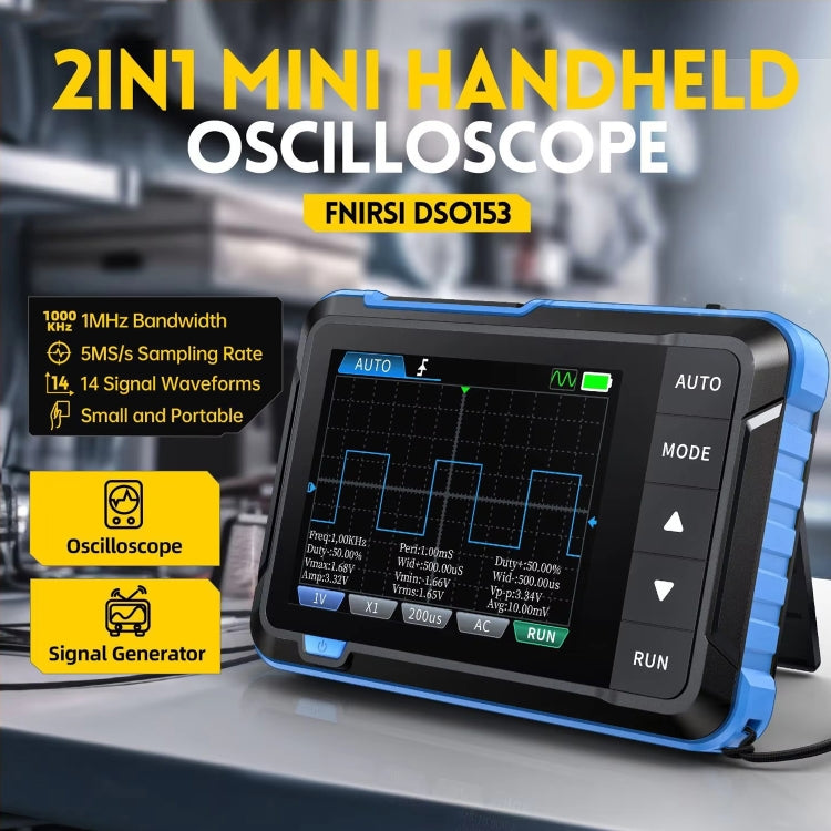 FNIRSI 2 in 1 Mini generatore di segnale oscilloscopio digitale portatile, Standard, Upgrade