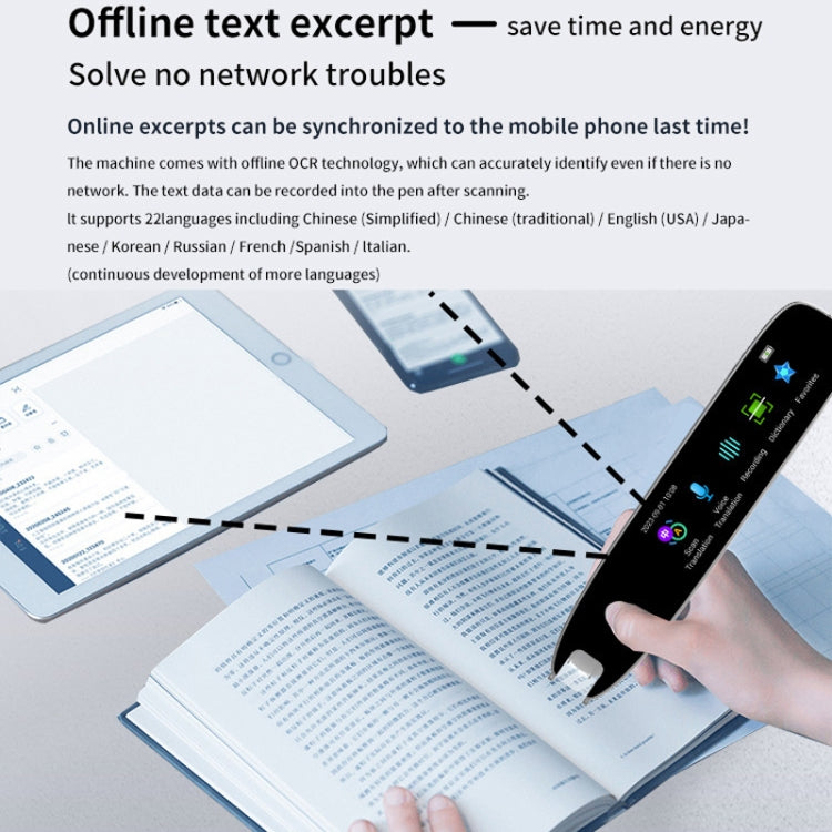 Versione internazionale Scansione multilingue Offline Traduzione simultanea intelligente Penna