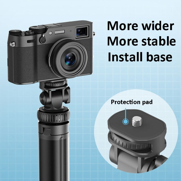 Selfie stick con treppiede in metallo da 2 m con 4 interfacce di espansione e luce di riempimento D07 per fotocamera del telefono, With D07 Fill Light
