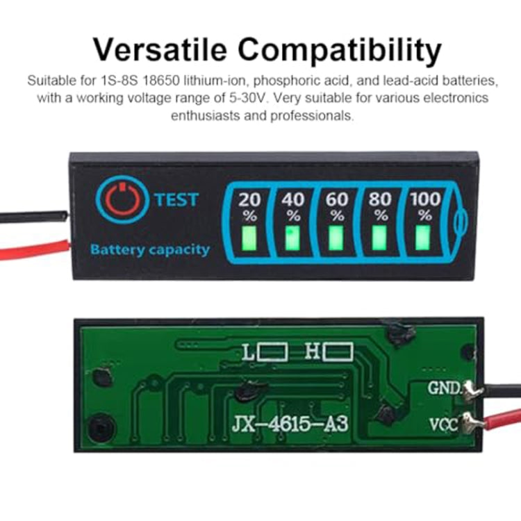 Scheda di visualizzazione universale a LED per tensione ed elettricità con batteria al piombo e al litio, Universal LED
