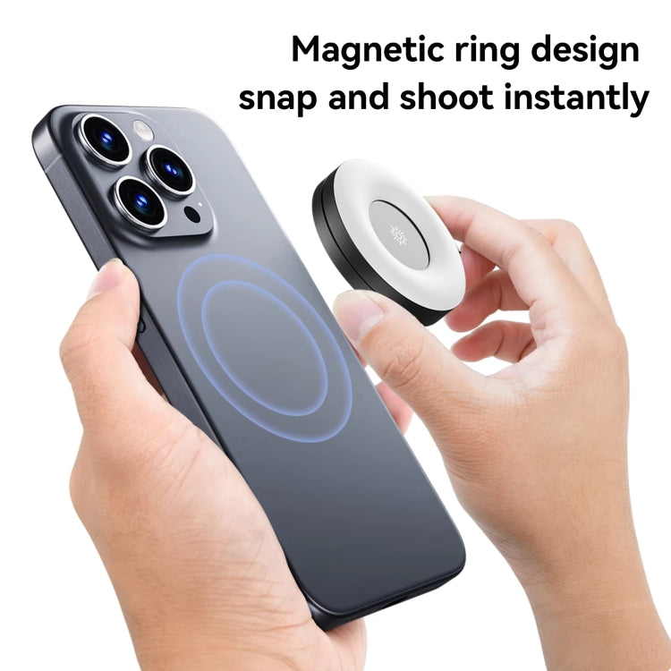 TELESIN Luce magnetica per selfie, ricaricabile, design reversibile, luce di riempimento, P5-BGD-01