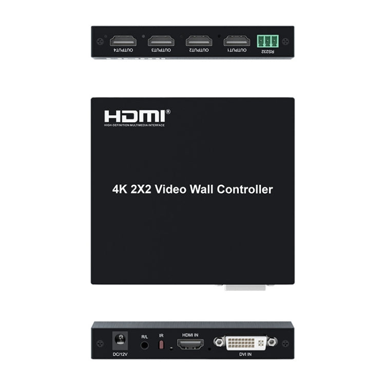 Supporto video HD Splice HDMI 4K 2x2 Ingresso HDMI / DVI Uscita HDMI 4CH, 4K With US Plug, 4K With EU Plug, 4K With UK Plug