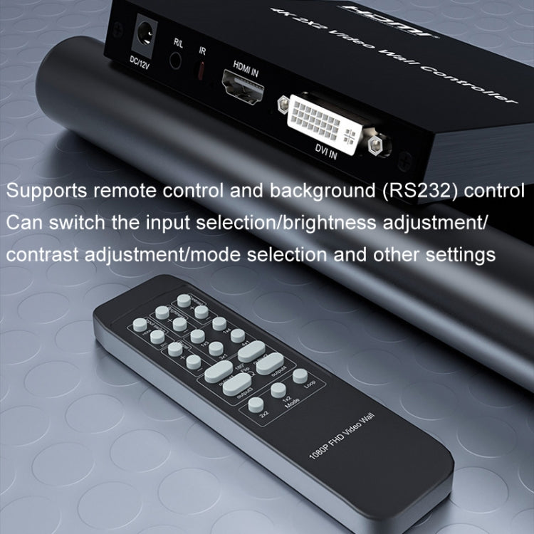 Supporto video HD Splice HDMI 4K 2x2 Ingresso HDMI / DVI Uscita HDMI 4CH, 4K With US Plug, 4K With EU Plug, 4K With UK Plug