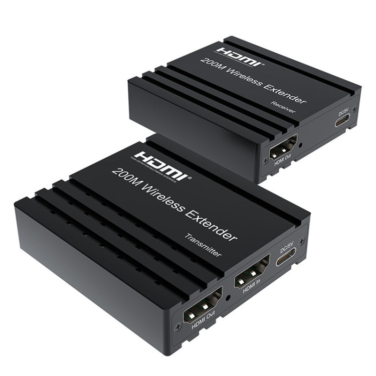 Amplificatore di segnale extender HDMI wireless 200M, trasmettitore + ricevitore, 200M