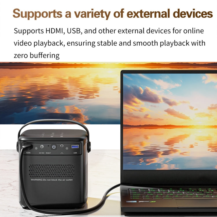 Proiettore wireless TOUMEI S8 1080P/4K DLP Android 11.OS Wifi 3D, US Plug, UK Plug, EU Plug