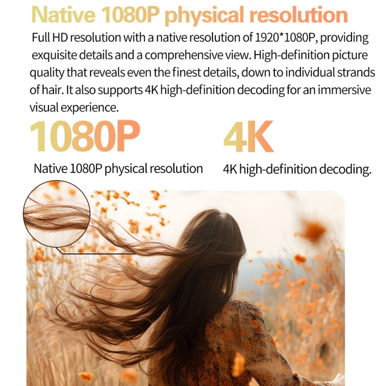 Proiettore wireless TOUMEI S8 1080P/4K DLP Android 11.OS Wifi 3D, US Plug, UK Plug, EU Plug