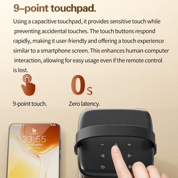 Proiettore wireless TOUMEI S8 1080P/4K DLP Android 11.OS Wifi 3D, US Plug, UK Plug, EU Plug