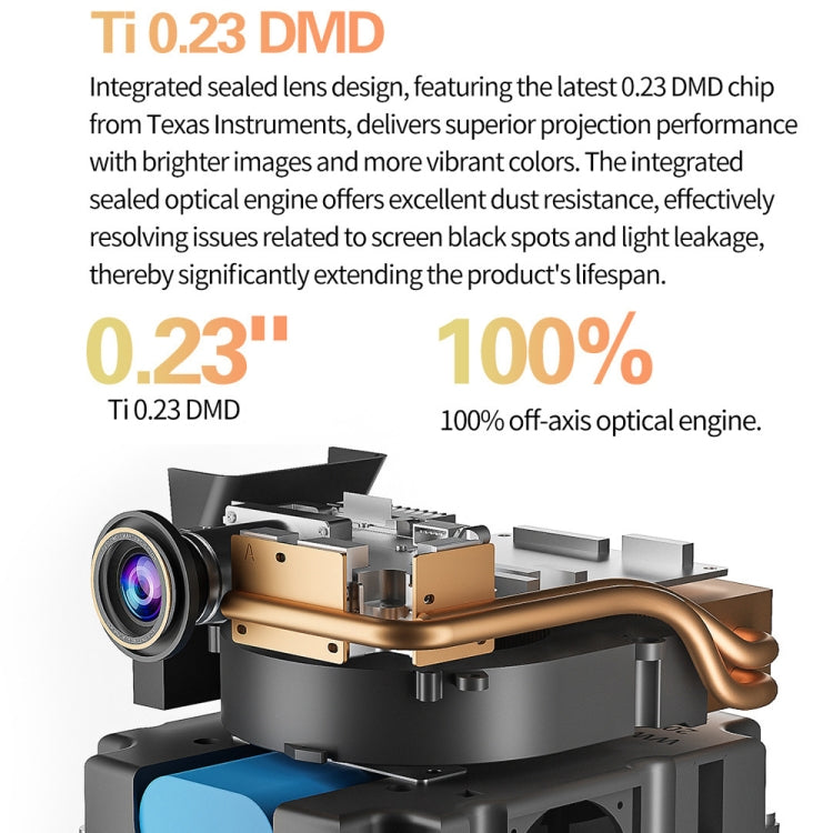 Proiettore wireless TOUMEI S8 1080P/4K DLP Android 11.OS Wifi 3D, US Plug, UK Plug, EU Plug