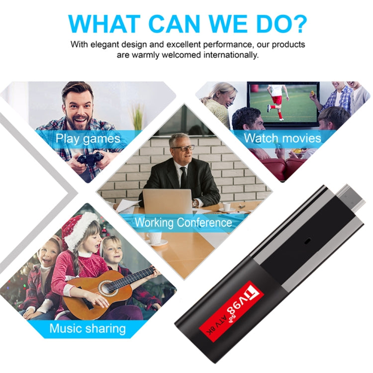 TV98 ATV 8K Allwinner H618 Android 14 2.5G+5G Dual Wifi HD Set-Top Box con telecomando vocale Bluetooth, Allwinner H618 8K