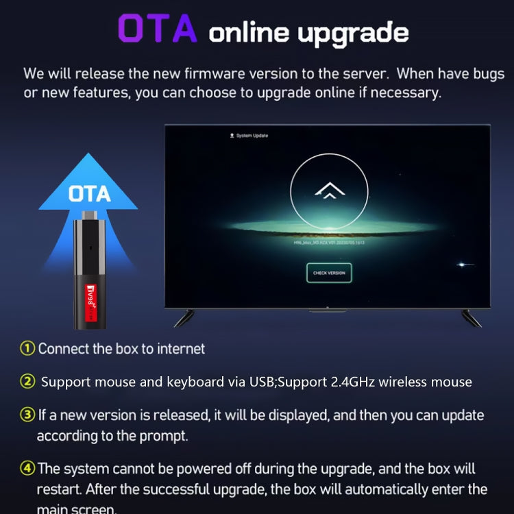 TV98 ATV 8K Allwinner H618 Android 14 2.5G+5G Dual Wifi HD Set-Top Box con telecomando vocale Bluetooth, Allwinner H618 8K