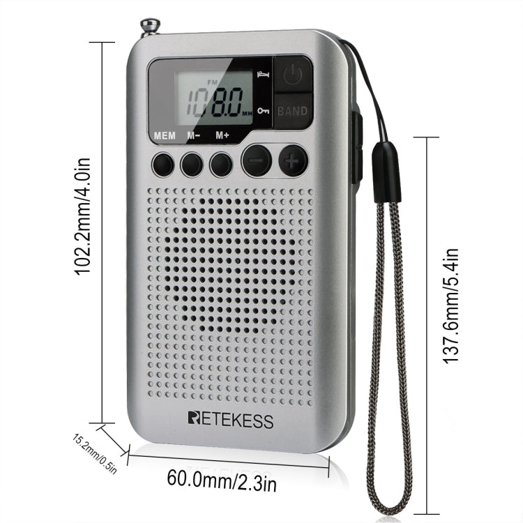 RETEKESS TR106 Radio portatile con timer di spegnimento, TR106