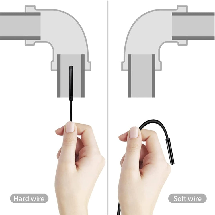 Endoscopio da 8 mm con visione notturna per ispezione serbatoio carburante da 2,4 pollici, 1m Hard Wire, 3m Hard Wire, 5m Hard Wire