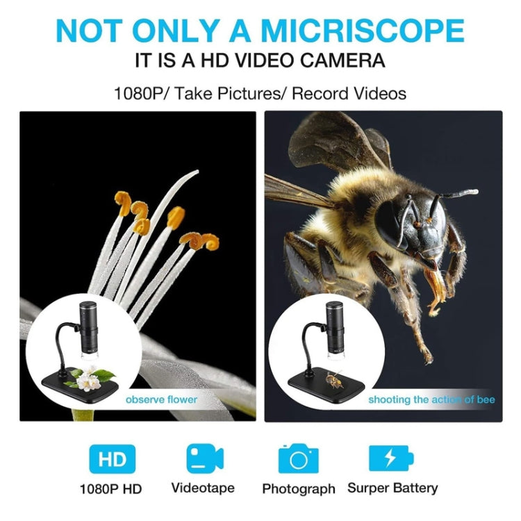 Microscopio elettronico digitale WiFi HD 1000x, Folding Type, Snake Tube Type