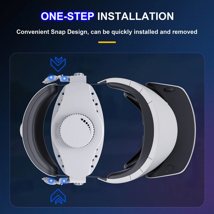 DEVASO per PlayStation VR 2 Elite Fascia per la testa antiscivolo comoda e leggera, For PlayStation VR 2 ABS
