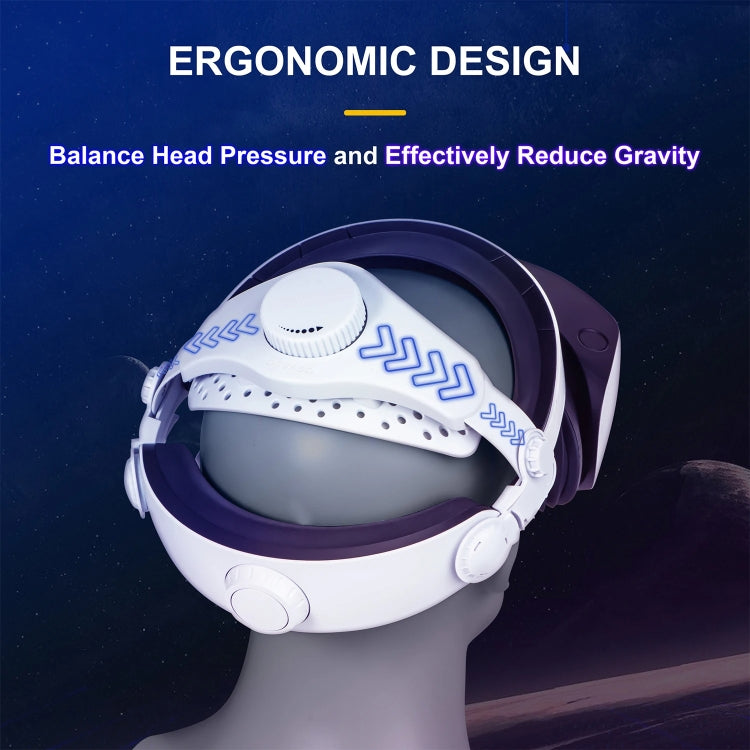 DEVASO per PlayStation VR 2 Elite Fascia per la testa antiscivolo comoda e leggera, For PlayStation VR 2 ABS