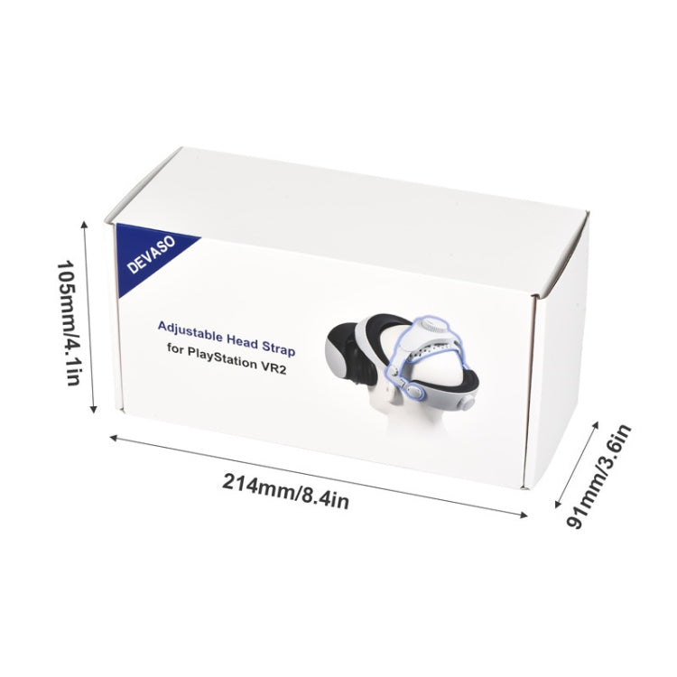 DEVASO per PlayStation VR 2 Elite Fascia per la testa antiscivolo comoda e leggera, For PlayStation VR 2 ABS