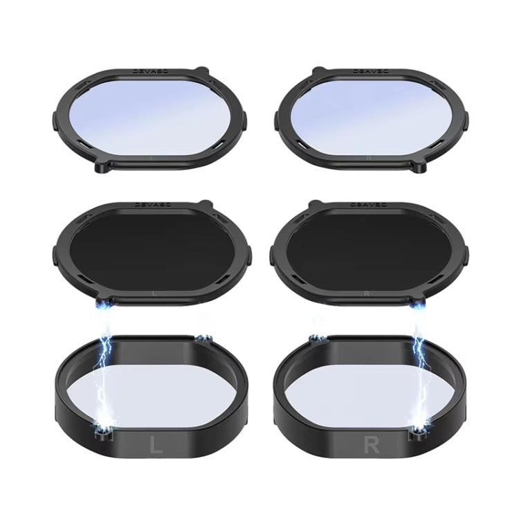 DEVASO per PlayStation VR 2 6 in 1 occhiali magnetici antigraffio custodia protettiva, 6 In 1