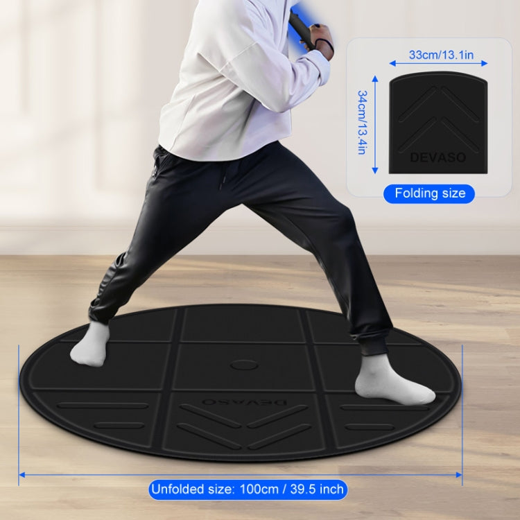 Tappetino per simulazione di gioco sportivo con occhiali VR DEVASO, Black