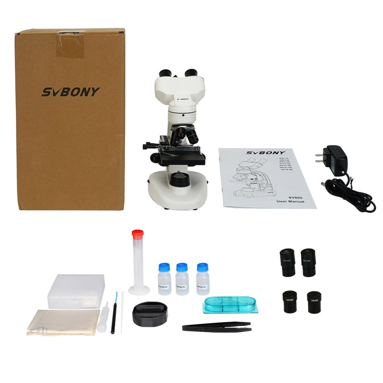 Microscopio binoculare composto SVBONY SV605 40-1600X, EU Plug, US Plug