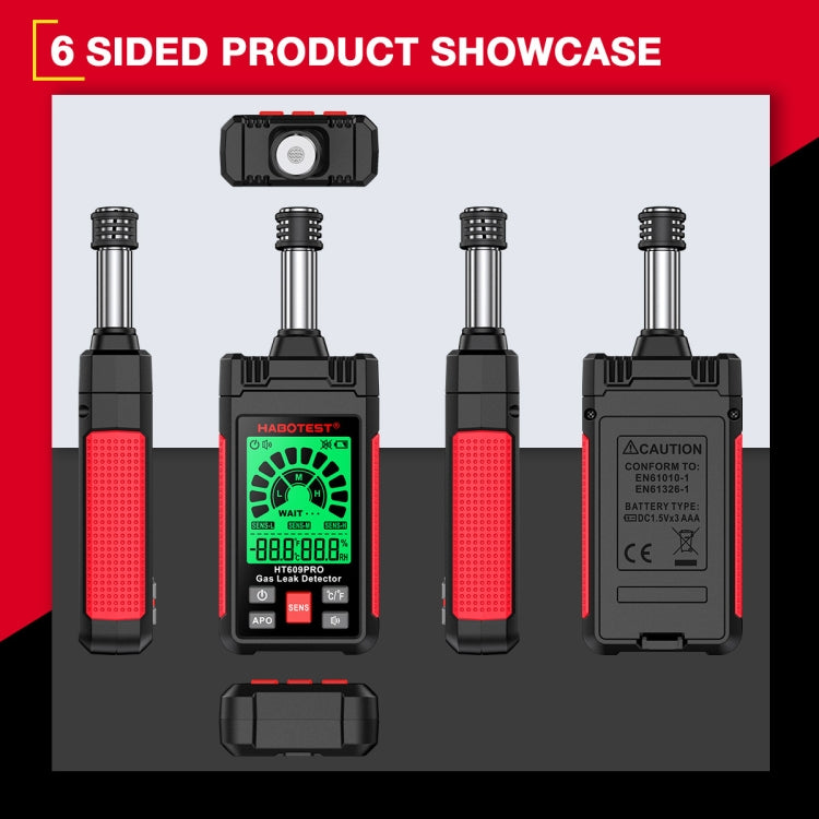 Rilevatore di perdite di gas metano combustibile HABOTEST, HT609PRO