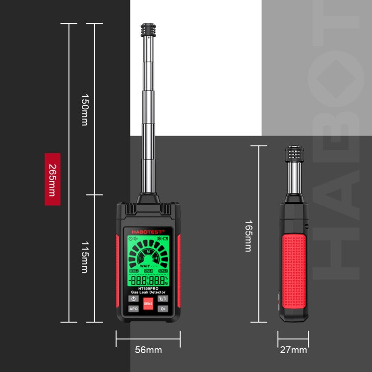 Rilevatore di perdite di gas metano combustibile HABOTEST, HT609PRO