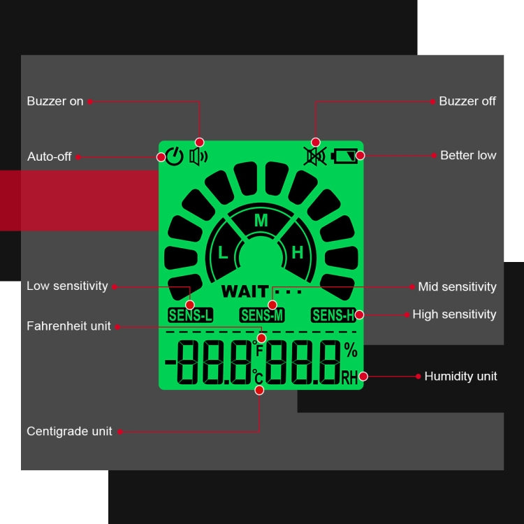 Rilevatore di perdite di gas metano combustibile HABOTEST, HT609PRO