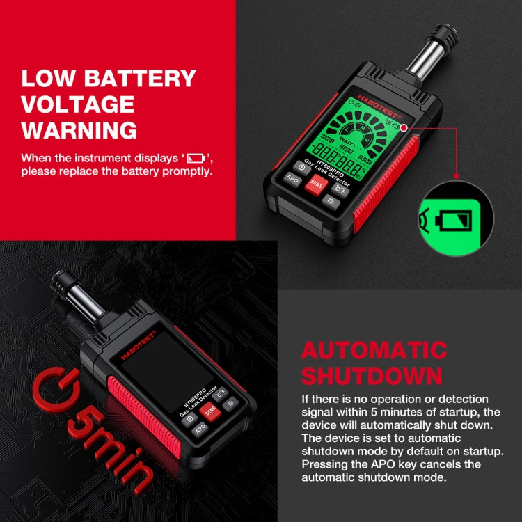 Rilevatore di perdite di gas metano combustibile HABOTEST, HT609PRO
