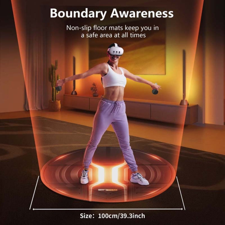 STARTRC GAMES Occhiali VR Gioco sportivo Simulazione Tappetino da pavimento, Purple, Orange
