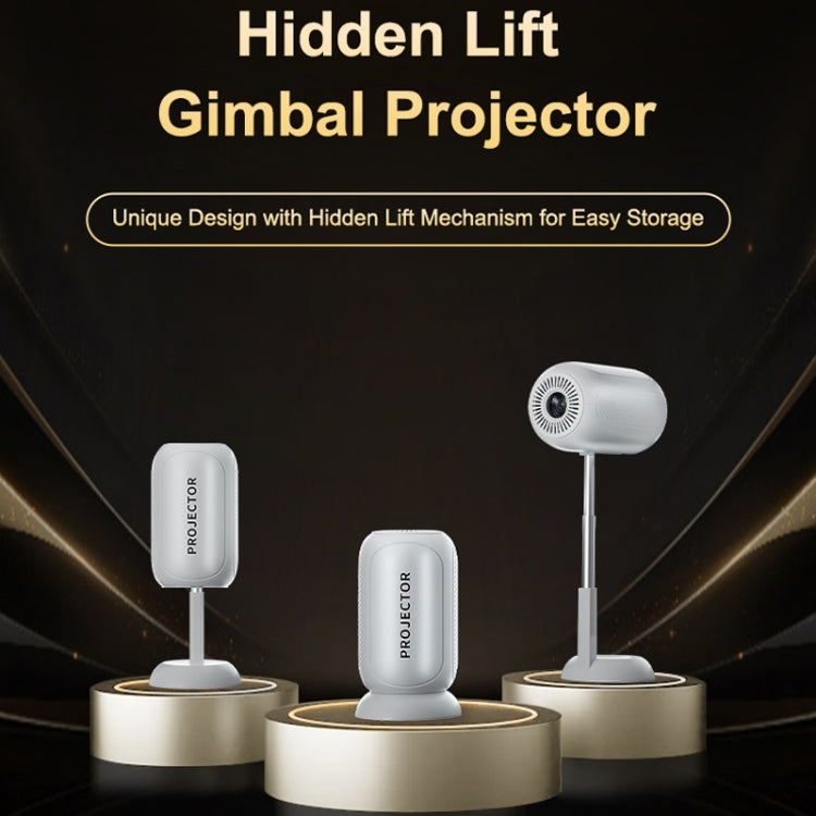 TS-6 Android 11 WiFi6 4K Mini proiettore Gimbal nascosto, US Plug, EU Plug, UK Plug, AU Plug