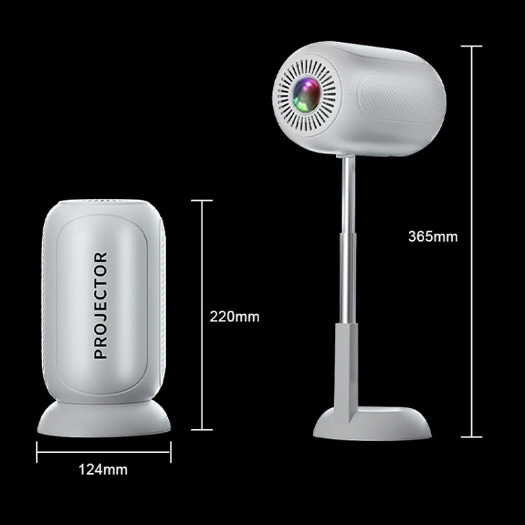 TS-6 Android 11 WiFi6 4K Mini proiettore Gimbal nascosto, US Plug, EU Plug, UK Plug, AU Plug