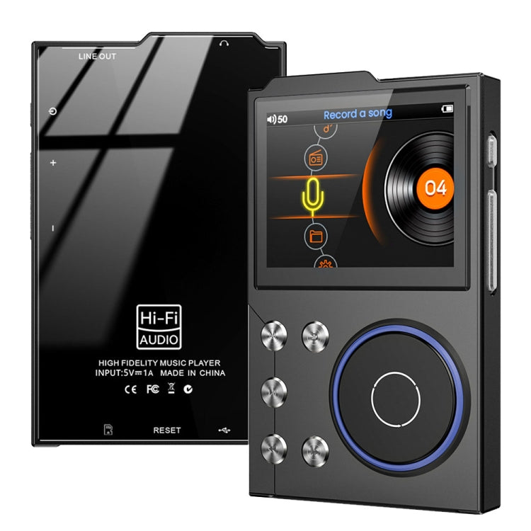 Lettore musicale Bluetooth HIFI da 2,4 pollici DSD256 Mastering qualità del suono Walkman, 16GB, 16GB+8GB, 16GB+16GB, 16GB+32GB