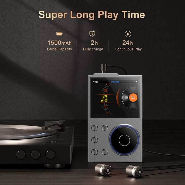 Lettore musicale Bluetooth HIFI da 2,4 pollici DSD256 Mastering qualità del suono Walkman, 16GB, 16GB+8GB, 16GB+16GB, 16GB+32GB