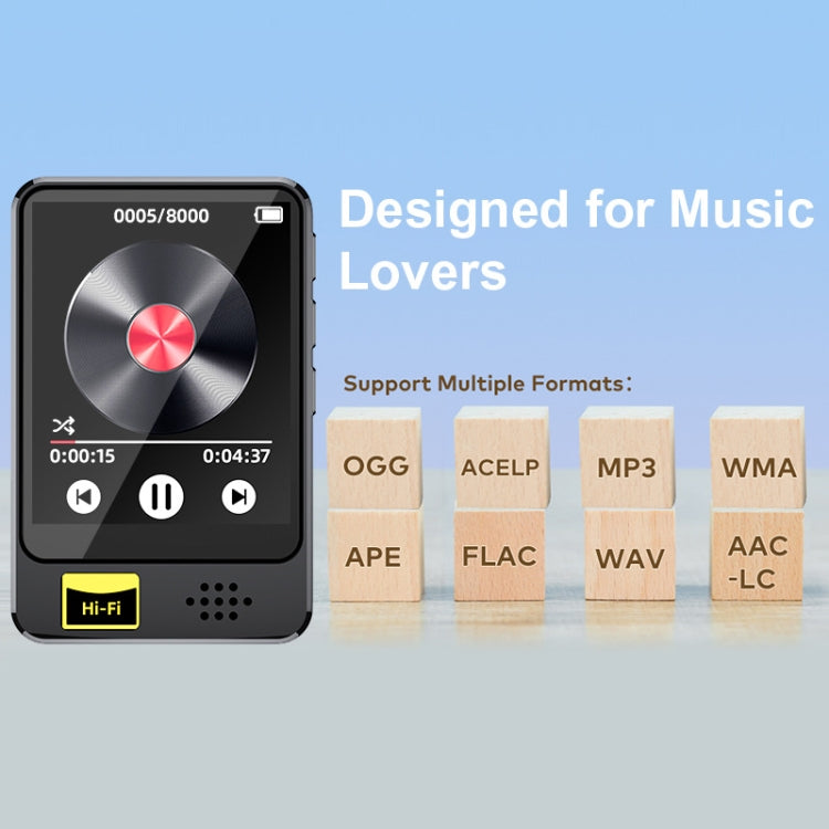 Lettore musicale MP3 / MP4 Bluetooth Radio Riproduzione e-book Walkman, No TF Card, 8GB, 16GB, 32GB, 64GB, 128GB