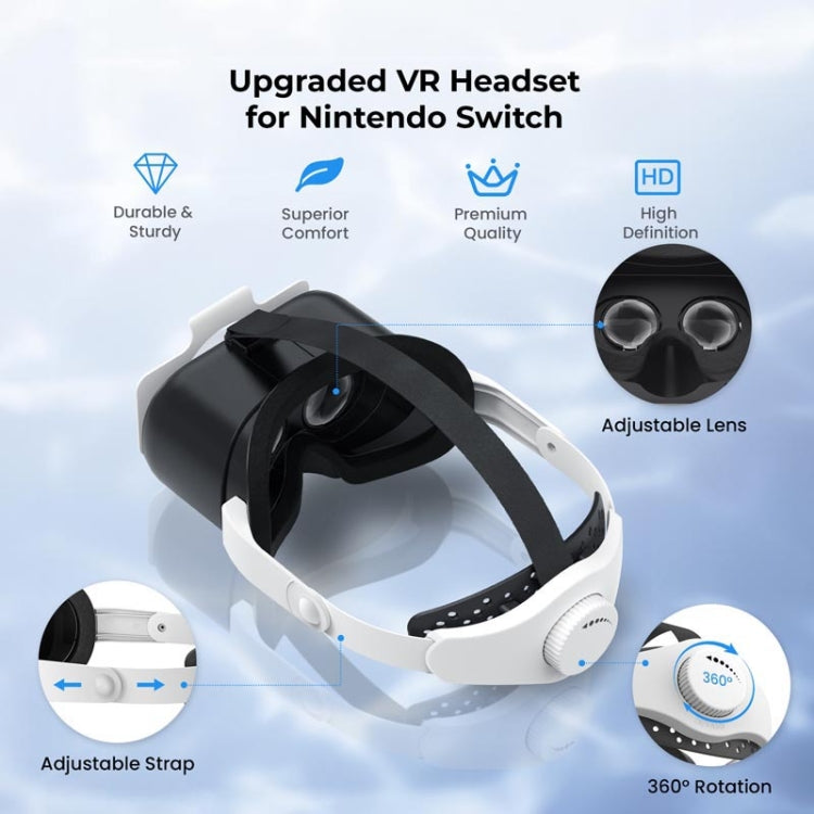 DEVASO compatibile con Switch / Switch OLED Display Game Console HD 3D VR Occhiali Accessori per la regolazione della fascia, 1135299