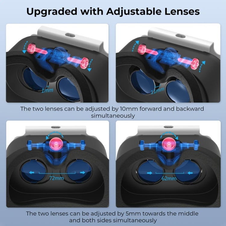 DEVASO compatibile con Switch / Switch OLED Display Game Console HD 3D VR Occhiali Accessori per la regolazione della fascia, 1135299