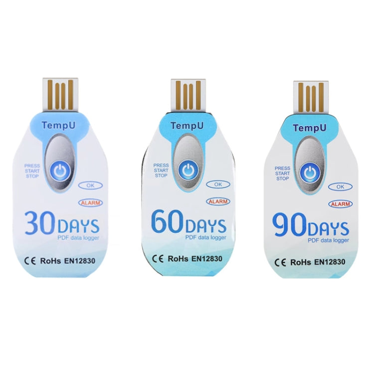 Registratore di temperatura monouso TempU per veicoli di trasporto a catena del freddo, 30 Days, 60 Days, 90 Days