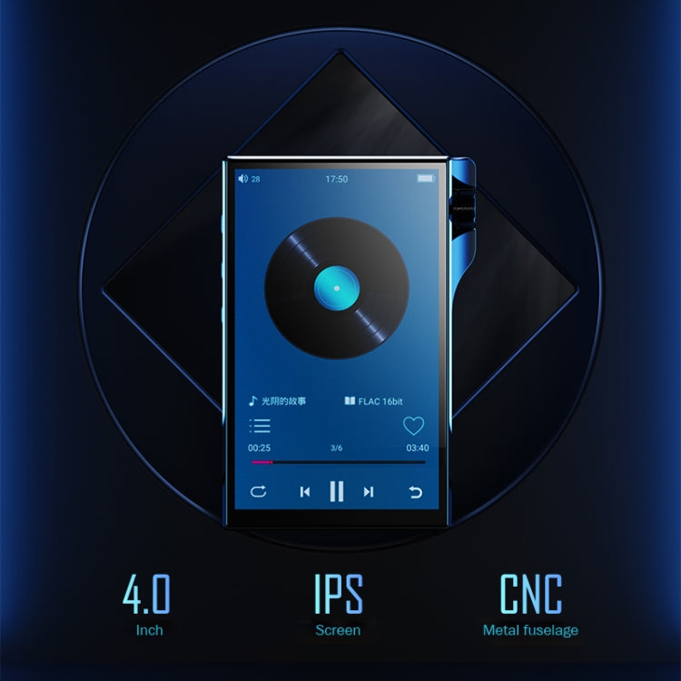 Lettore musicale touch MP3 DSD da 4,0 pollici con risoluzione elevata e mastering di qualità, Q8
