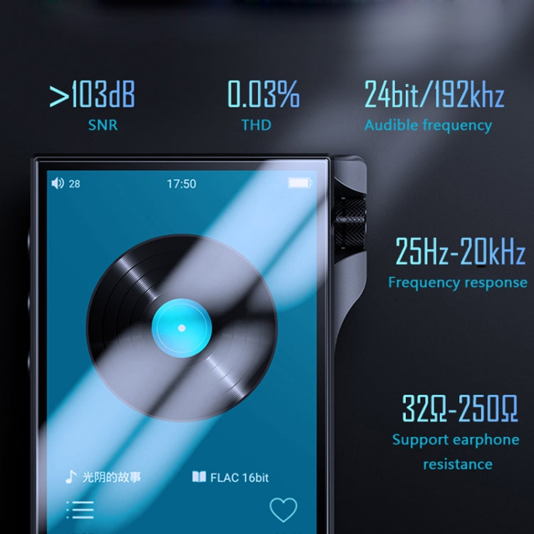 Lettore musicale touch MP3 DSD da 4,0 pollici con risoluzione elevata e mastering di qualità, Q8