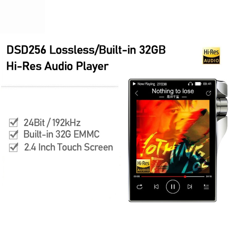 Lettore musicale HiFi Lossless Mastering DSD256 Hard Decoding MP3, Q3
