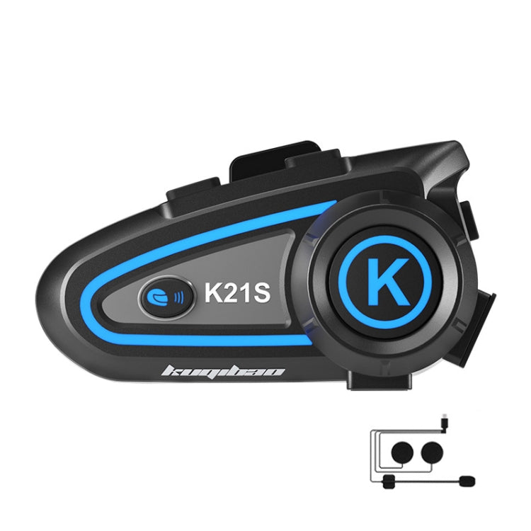 Casco da motociclista KUQIBAO K21S con doppio interfono Bluetooth e luci, K21S