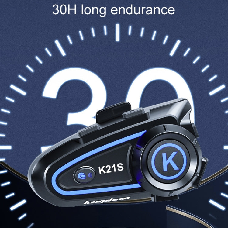 Casco da motociclista KUQIBAO K21S con doppio interfono Bluetooth e luci, K21S