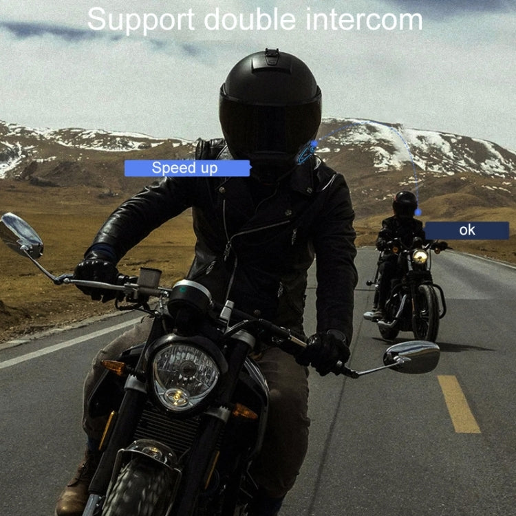 Casco da motociclista KUQIBAO K21S con doppio interfono Bluetooth e luci, K21S