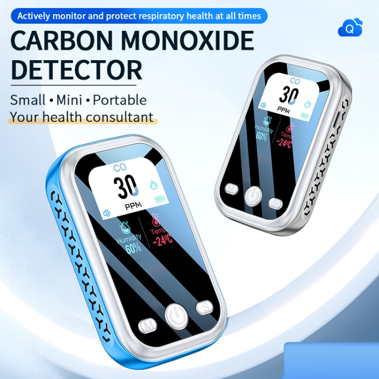 Rilevatore portatile di monossido di carbonio, allarme di rilevamento domestico esterno, D6 Gray, D6 Blue